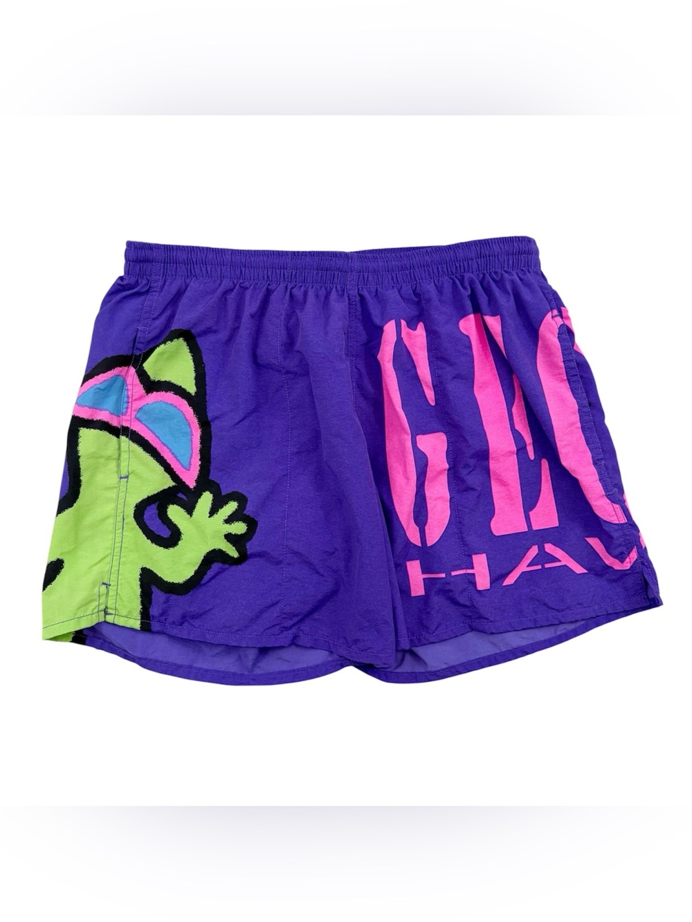 Vintage 90s Gecko Hawaii Swim Trunks Large